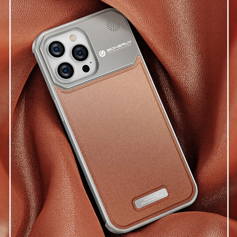 Titanium Leather iPhone Case