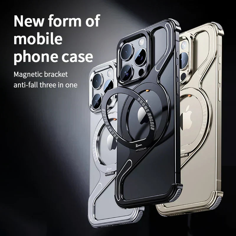 Z-shaped Metal Rotating Case for iPhone with Magsafe