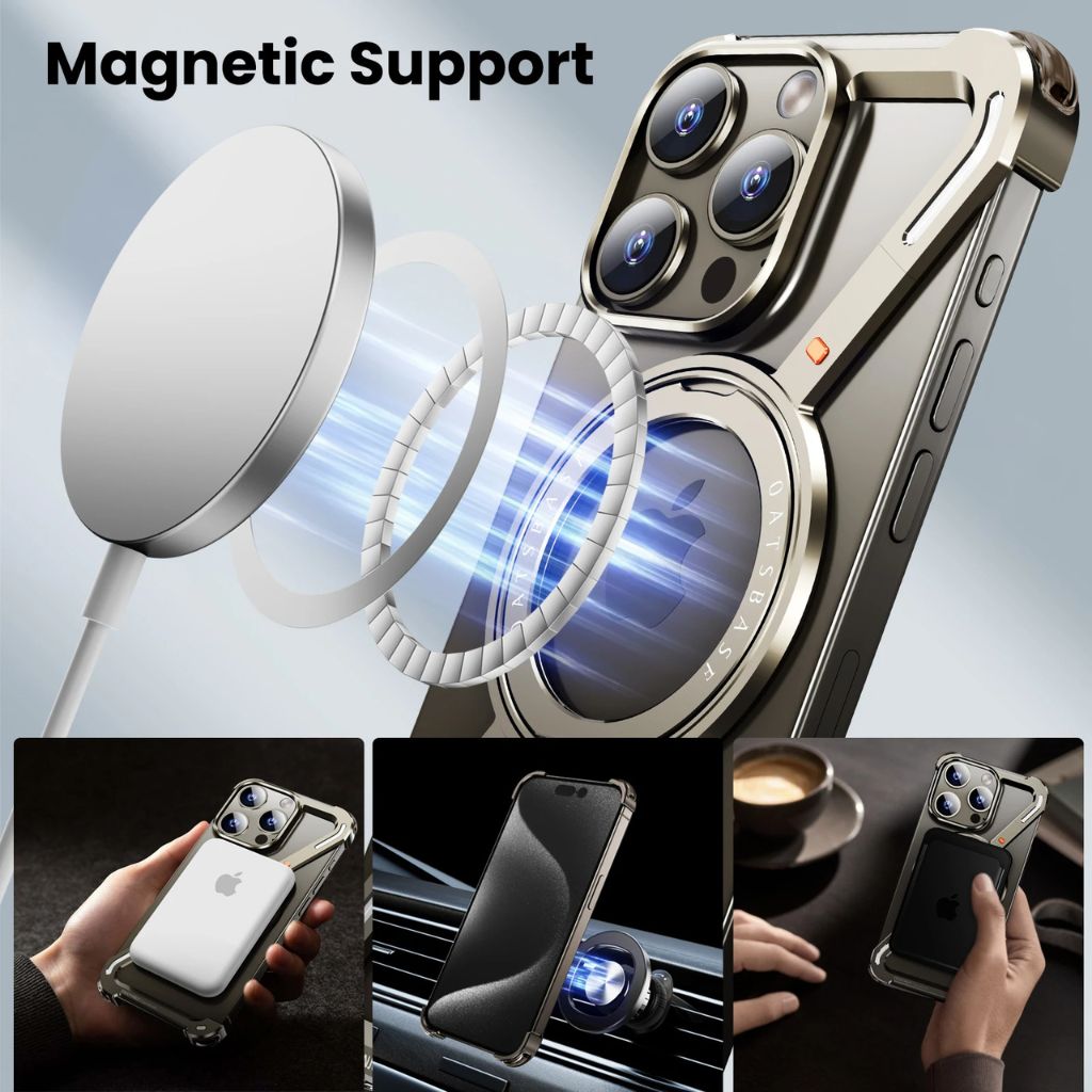 Z Shape Magsafe Metal Case For iPhone